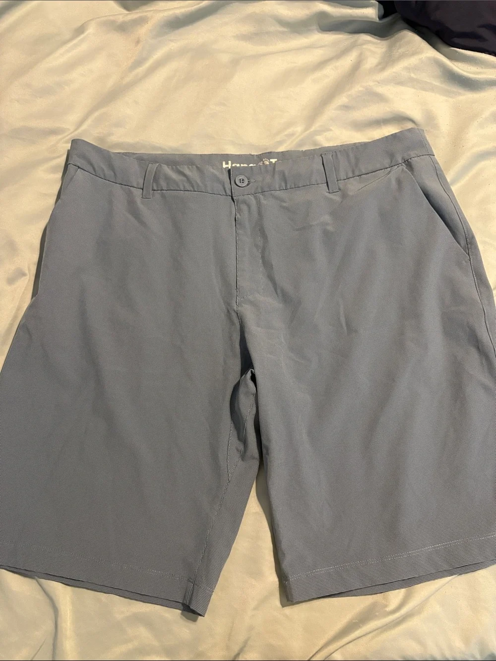 Men's Shorts - Black, Khaki Gray, Light Blue, Black & Grey Striped